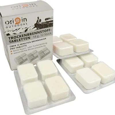 Abbildung von Origin Outdoors Unisex Erwachsene Trockenbrennstofftabletten 179630 Trockenbrennstofftabletten, Grau, One Size