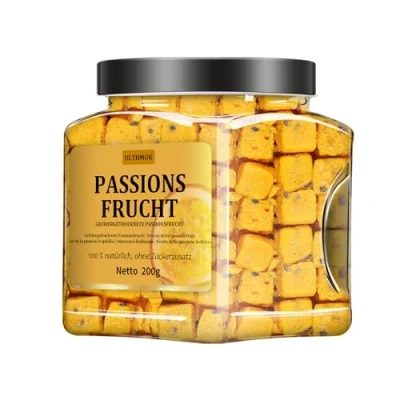 Abbildung von Premium gefriergetrocknete Passionsfrucht, Freeze Dried Passion Fruit 200 g, gefrorener Passionsfruchttee, 100 % natürlich und ohne Zusatzstoffe.…