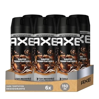 Abbildung von 6x Axe Men Deodorant/Bodyspray „Dark Temptation anti sweat, pro scent 72 Stunden“ 150ml