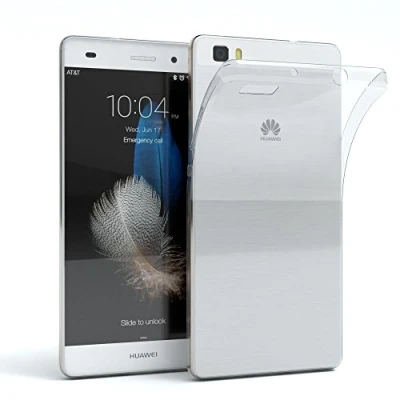 Abbildung von EAZY CASE Hülle kompatibel mit Huawei P8 Lite (2015) Schutzhülle Silikon, Ultra dünn, Slimcover, Handyhülle, Silikonhülle, Backcover, Durchsichtig, Klar Transparent