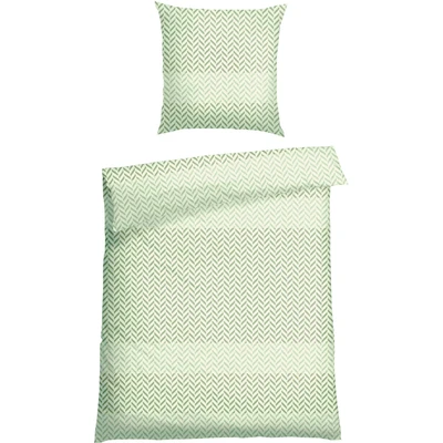 Abbildung von Schiesser Bettwäsche &quot;Maribel aus weicher Baumwolle mit unaufgeregtem Fischgrätmuster&quot;, (2 tlg.), MADE IN GREEN by OEKO TEX