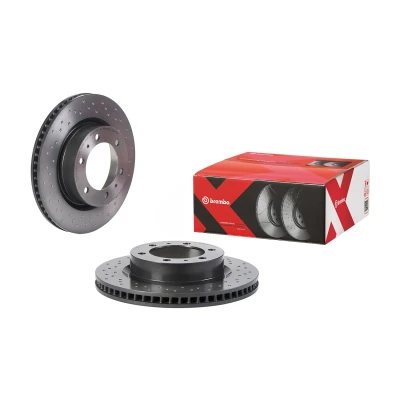 Abbildung von BREMBO 09.D617.1X Bremsscheibe 319 28 5 gelocht/innenbel. beschichtet TOYOTA: HILUX 3 Pick up, VIII Pickup, Pritsche/Fahrgestell (KUN1
