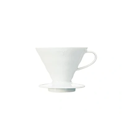 Abbildung von HARIO VDCR 02 W V60 Keramik, Weiß, 1 4 Tassen, Kaffee, Handtropfen, Made in Japan