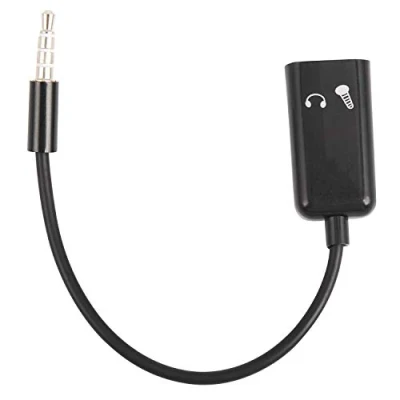 Abbildung von Bdukbduk 3,5 mm Stereo Audio Splitter Stecker auf Kopfhoerer Headset + Mikrofon Adapter Paare drehen Kabelbaum