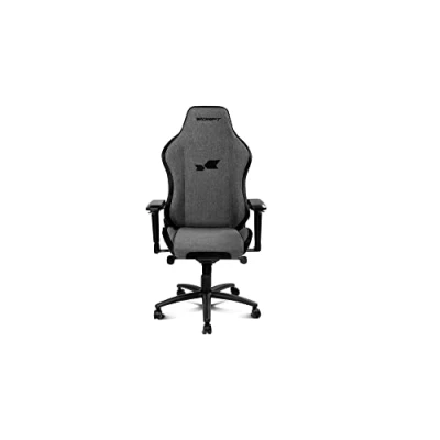 Abbildung von DRIFT Gaming DR275CLOUD Professioneller Stuhl, Stoffmaterial mit Samt Finish, 4D verstellbare Armlehnen, Kolben der Klasse 4, Drehgelenk, Froschmechanismus, Schwarz/Grau