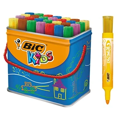 Abbildung von BIC 8412541 KiDS Decoralo Filzstifte, Trommel mit 30 Stück