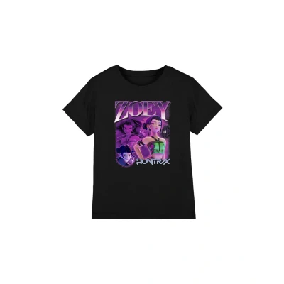 Abbildung von Netflix KPOP Demon Hunters Huntrix HUNTR/X ZOEY Bootleg Tshirt print für Kinder, Größe: 152 158, Black
