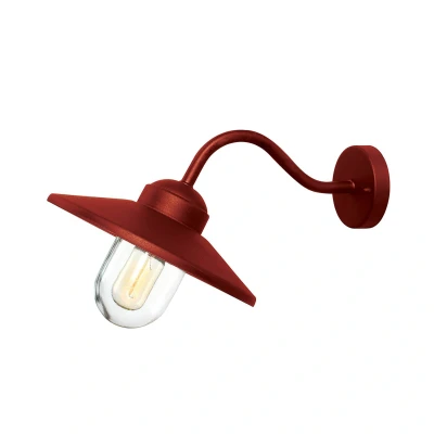 Abbildung von Elstead Lighting KLAMPENBORG OXR Wandleuchte 1xE27 60W IP44 Edelstahl Oxidrot, Glas klar H:25.5cm B:27.5cm dimmbar