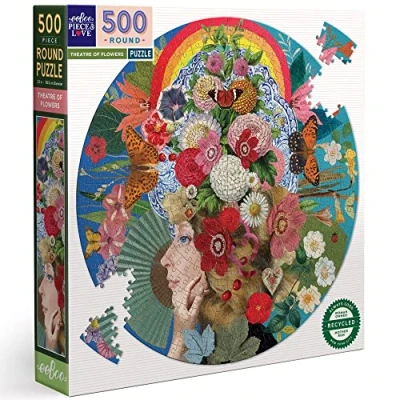 Abbildung von eeBoo PZFTFL Piece&amp;Love: Theatre of Flowers 500 pc Puzzle Spiel, Pink