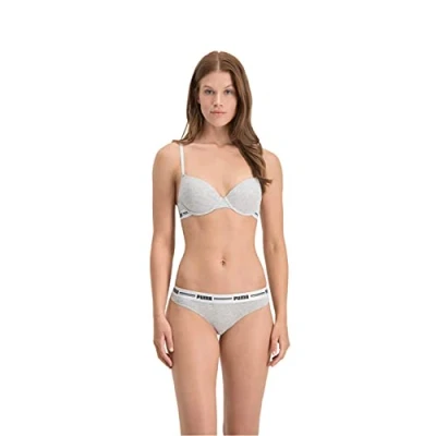 Abbildung von Puma Women BRA Tshirt BH, Damen, Größe: 75A, Grey melange