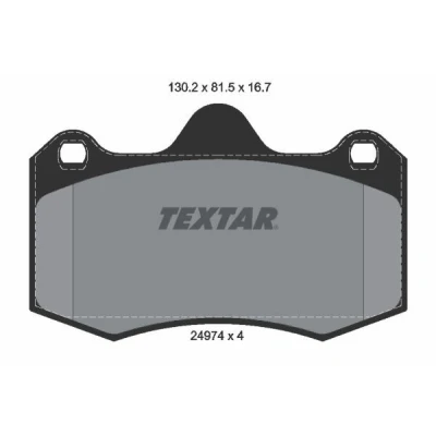 Abbildung von TEXTAR 2497401 Bremsbelagsatz nicht für Verschleißwarnanzeiger vorbereitet SEAT: Ibiza 4 Schrägheck, 3 Sportcoupe