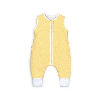 Abbildung von Ehrenkind® Baby Sommerschlafsack mit Füßen Bio Baumwolle Sommer Schlafsack Gr. 80 Vanille Weiße Pusteblume 1 Tog