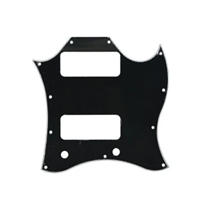 Abbildung von kaish Standard SG Special Full Face Gitarre Pickguard mit P90 Tonabnehmer Loch schwarz 3 lagig