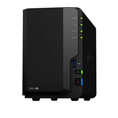Abbildung von Synology DS218+ 20TB 2 Bay NAS Lösung Eingerichtet mit x 10TB Seagate IrownWolf Fährt