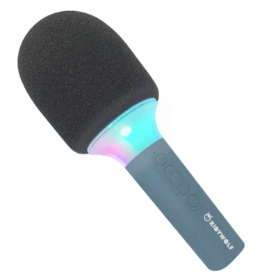 Abbildung von KIDYWOLF Mikrofon Bluetooth mit Licht blau