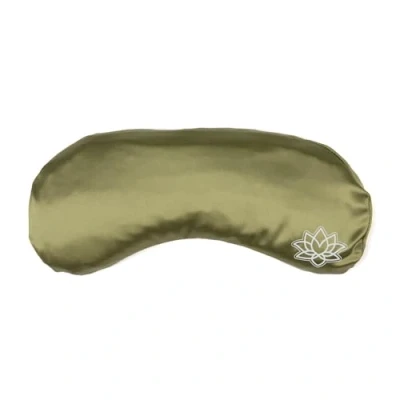 Abbildung von Bodhi Weiches Augenkissen mit Lavendel Leinsamen Füllung Augenmaske für Yoga, Entspannung &amp; Meditation Bezug aus Mako Satin oder Seide Wellness Zuhause (aus Seide/in hellgrün)