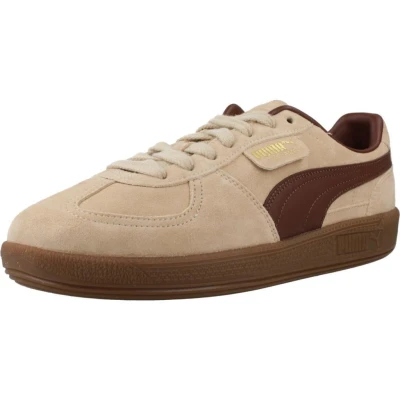 Abbildung von Puma Palermo Unisex Sneaker low, Größe: 36, Light sand/chocotart/gold Veloursleder