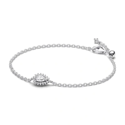 Abbildung von PANDORA Timeless Funkelndes Birnen Kranz Gliederarmband aus Sterling Silber mit Cubic Zirkonia, Kollektion, 20cm, 593001C01 20