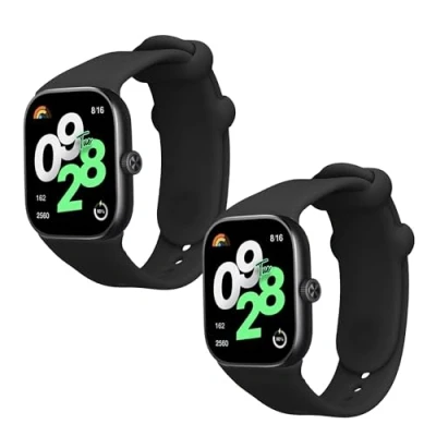 Abbildung von kwmobile 2x Sportarmband kompatibel mit Xiaomi Redmi Watch 4 Armband Fitnesstracker Band Set aus TPU Silikon