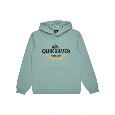Abbildung von Quiksilver Typed OUT Hoodie Youth Unisex Kapuzenpullover für Kinder, Größe: 164, Aquifer