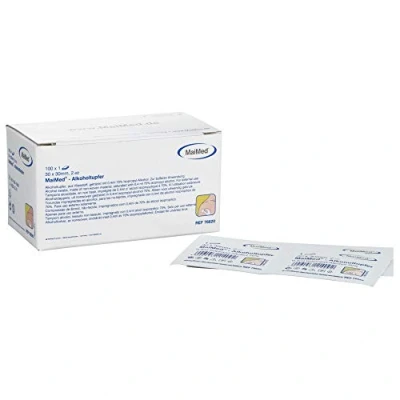 Abbildung von MaiMed® Alkoholtupfer 3 x cm, 100 Stück, weiß