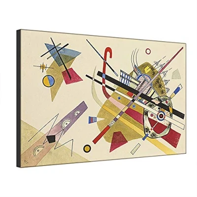 Abbildung von Annick Goutal Berühmte Abstrakte Wandkunst Von Frankreich Wassily Kandinsky Poster Ölgemälde Kunstreproduktion Gedruckt Auf Leinwand Giclée Kunstwerk Für Heimdekorationen (40,40 x 60 cm(Kein Rahmen))