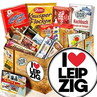 Abbildung von I love Leipzig/Nostalgiebox DDR Süßigkeiten/Geschenk Leipzig