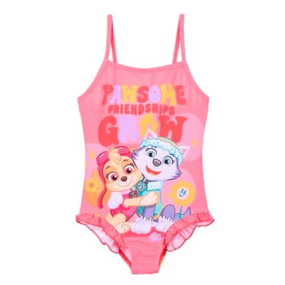 Abbildung von PAW PATROL Badeanzug Bikini mit Rüschen für Mädchen Skye &amp; Everest Cartoon Motiv Summer Schwimmanzug (DE/NL/SE/PL, Alter, 4 Jahre, Regular, Rot)