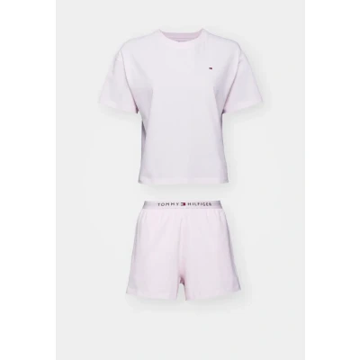 Abbildung von Tommy Hilfiger Essentials Short SET Nachtwäsche Set, Damen, Größe: XL, Light pink