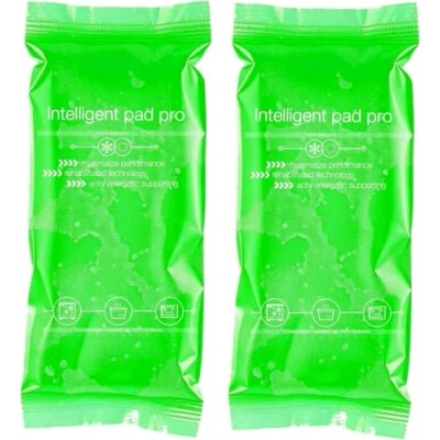 Abbildung von 2x Kalt Warm Kompressen MADE IN GERMANY Kühlpads Set 29x12 cm Vielseitige Kühl und Warmkissen, Gelkissen (Grün)