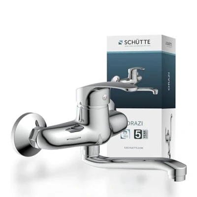 Abbildung von Schütte Spültischarmatur &quot;ORAZI&quot;, schwenkbarer Wasserhahn Küche für Wandmontage