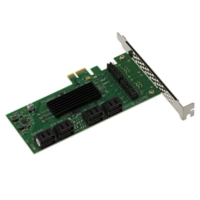 Abbildung von KALEA INFORMATIQUE PCI Express PCIe x1 auf 8 SATA Ports Controller Karte mit Marvell 88SE9215 88SM9705 Chipsatz.