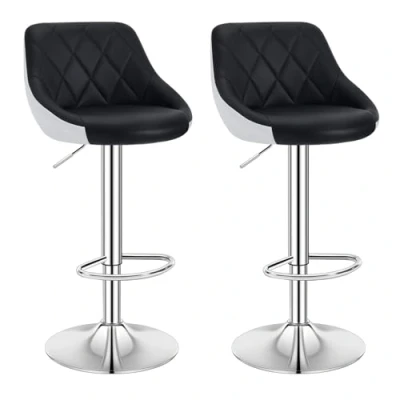 Abbildung von Woltu Barhocker (2 St), Design 2 farbig mit Griff, Höhenverstellung