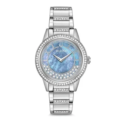Abbildung von Bulova Damen Analog Quarz Uhr mit Edelstahl Armband 96L260