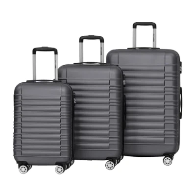 Abbildung von TRVLMORE Koffer &amp; Trolleys Set Kofferset 3 Teilig Hartschale, Gepäck Sets, Hartschalenkoffer Set, Reisekoffer Stück, Handgepäck 55x40x20cm Luggage, Grau