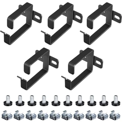 Abbildung von kwmobile 5X Kabelführungsbügel Serverschrank 4,4 x 6 4,5cm Netzwerkschrank Kabelführung Kabelmanagement 19 Zoll Rack Kabelführungen Set