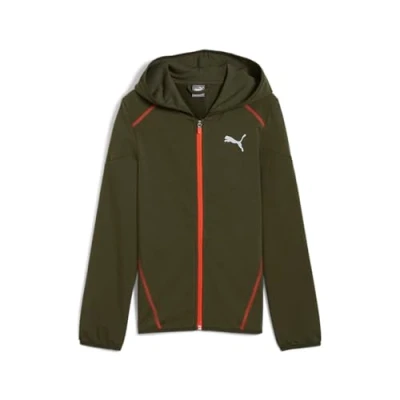 Abbildung von PUMA Active Sports Hoodie Full Zip TR B, Jungen Schweiß, Dark Olive, 681808