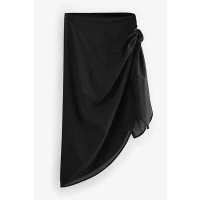 Abbildung von Next Sarong Coverup Regular FIT Strandaccessoire, Damen, Größe: One Size, Black