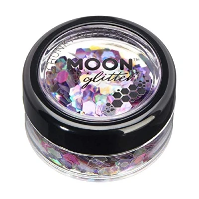 Abbildung von Mystiker grobkörniger Glitter von Moon 100% kosmetische Glitzer für Gesicht, Körper, Nägel, Haare und Lippen 3g Märchen