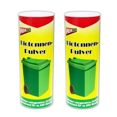 Abbildung von Reinex BIOTONNENPULVER 2x500g Mülleimer Pulver Abfalltonne gegen Gerüche 75, 2 St., Maden
