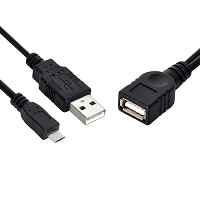 Abbildung von chenyang Micro USB 2.0 OTG auf Buchse Host Flash Disk Kabel mit Power für Handy Tablet