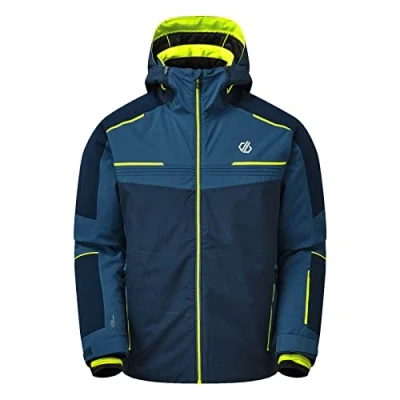 Abbildung von Dare 2b Herren Below Zero Pro Waterproof Breathable Taped Seams Underarm Vents Detachable Hood with Wired Peak Jacket Jacken, Nightfall/DarkDenim, XL