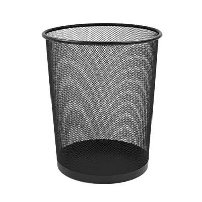 Abbildung von OSCO Papierkorb aus Drahtgeflecht, hoch, schwarz, Metall, Black (35 cm)