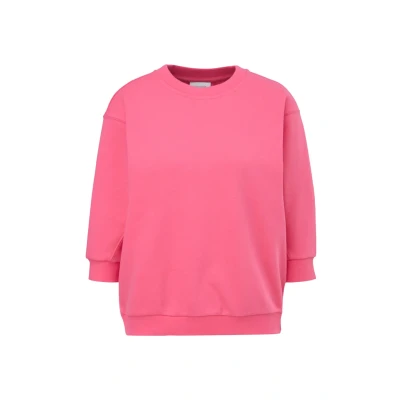 Abbildung von comma casual identity Manches 3/4 Sweatshirt, Damen, Größe: 36, Pink