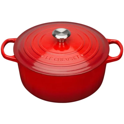 Abbildung von Le Creuset Signature Runder Bräter 26 cm Kirschrot