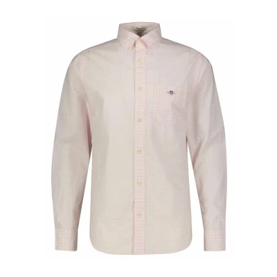 Abbildung von GANT REG Poplin Gingham Shirt Hemd rose, Herren, Größe: Medium, Rose