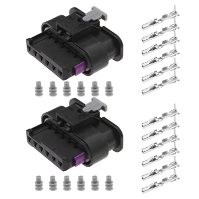 Abbildung von eMagTech 2 X 6 poliger Auto Rücklicht Rücklichtstecker 61132359993. Kompatibel mit BMW 1er, 2er, 3er, 4er, F20, F21, F22, F23, F28, M2, F30, F31, F32, F33, F36. Elektrischer Stecker