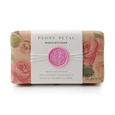 Abbildung von Ministry of Soap British Bouquet, Naturally Coloured, Triple Milled Soap, Peony Petal 200g