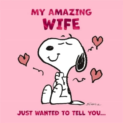 Abbildung von „Karten Hallmark Peanuts Snoopy Wife Birthday My Amazing Just want to tell you...“