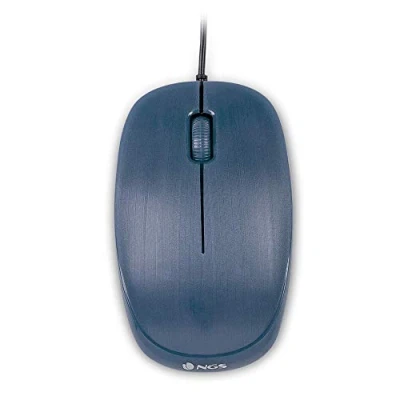 Abbildung von NGS Flame Blue Optische Maus von 1000dpi und USB Cable, Computer oder Laptop mit 3 Tasten, für Links Rechtshänder, Blau